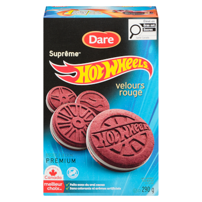 Dare Biscuits à la crème prémium velours rouge 290 g, 1,38 $/100g