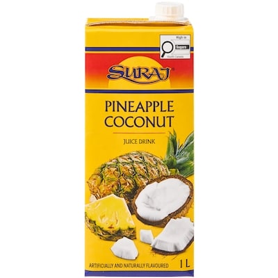 Suraj Boisson aux fruits, ananas et noix de coco 1 l, 0,10 $/100ml