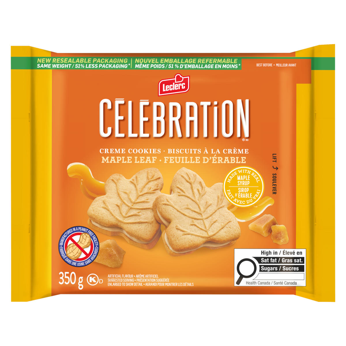Leclerc Creme Cookies Maple Leaf
