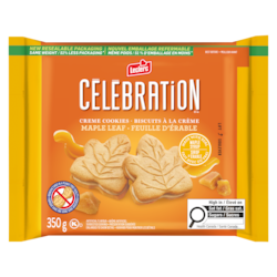 Leclerc Biscuits à la crème feuille d'érable 350 g, 0,80 $/100g