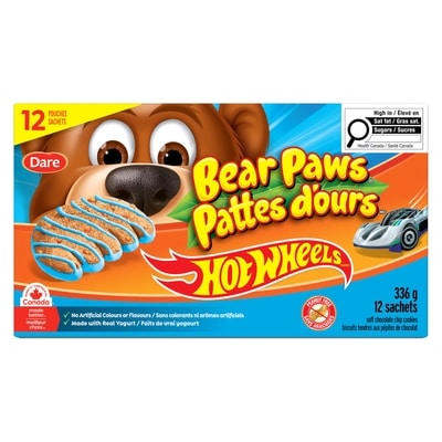 Dare Bear Paws Cookies, 12 Pouches 336 g, $1.63/100g