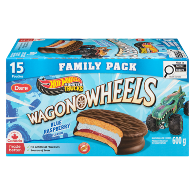 Dare Marshmallow Cookies, Blue Raspberry, 15 Pouches 600 g, $1.05/100g