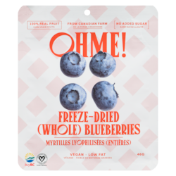 OHME! Freeze-Dried Whole Blueberries 46 g, $28.24/100g