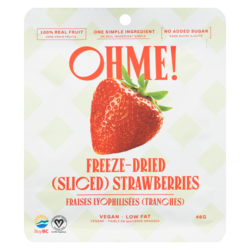 OHME! Freeze-Dried Sliced Strawberries 46 g, $28.24/100g