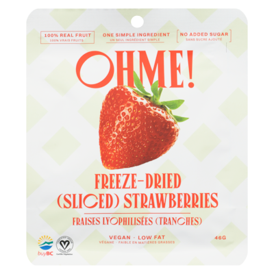 OHME! Freeze-Dried Sliced Strawberries 46 g, $28.24/100g