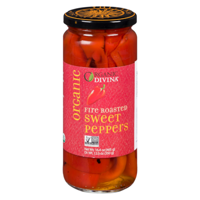 Divina Organic Roasted Red Peppers 450 ml, $3.55/100ml