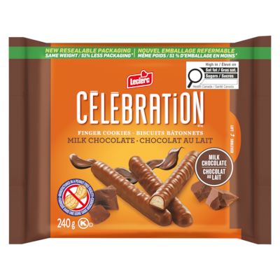 Leclerc Finger Cookies Milk Chocolate 240 g, $2.41/100g