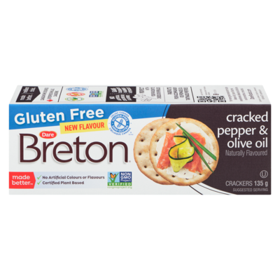 Dare Gluten Free Crackers, Cracked Pepper & Olive Oil 135 g, $3.33/100g