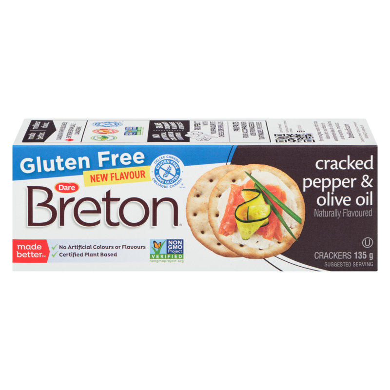 Gluten Free Crackers, Cracked Pepper & Olive Oil
