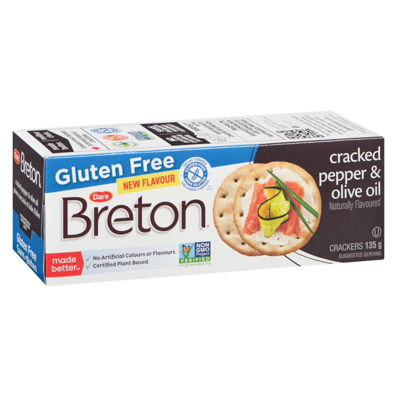 Gluten Free Crackers, Cracked Pepper & Olive Oil