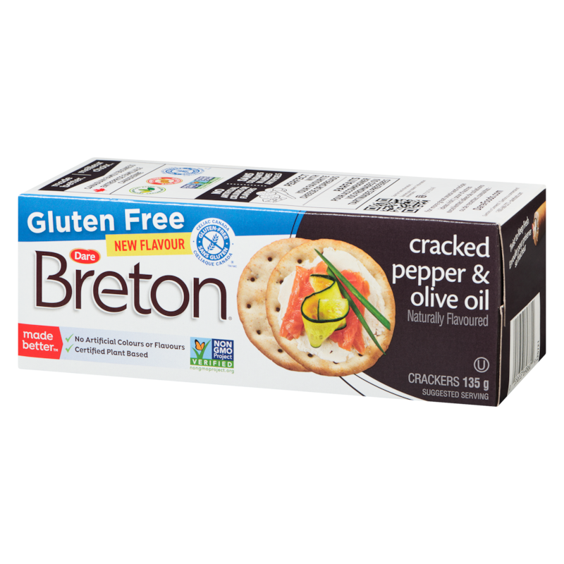 Gluten Free Crackers, Cracked Pepper & Olive Oil