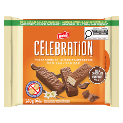 Leclerc Wafer Cookies Vanilla 240 g, $2.41/100g