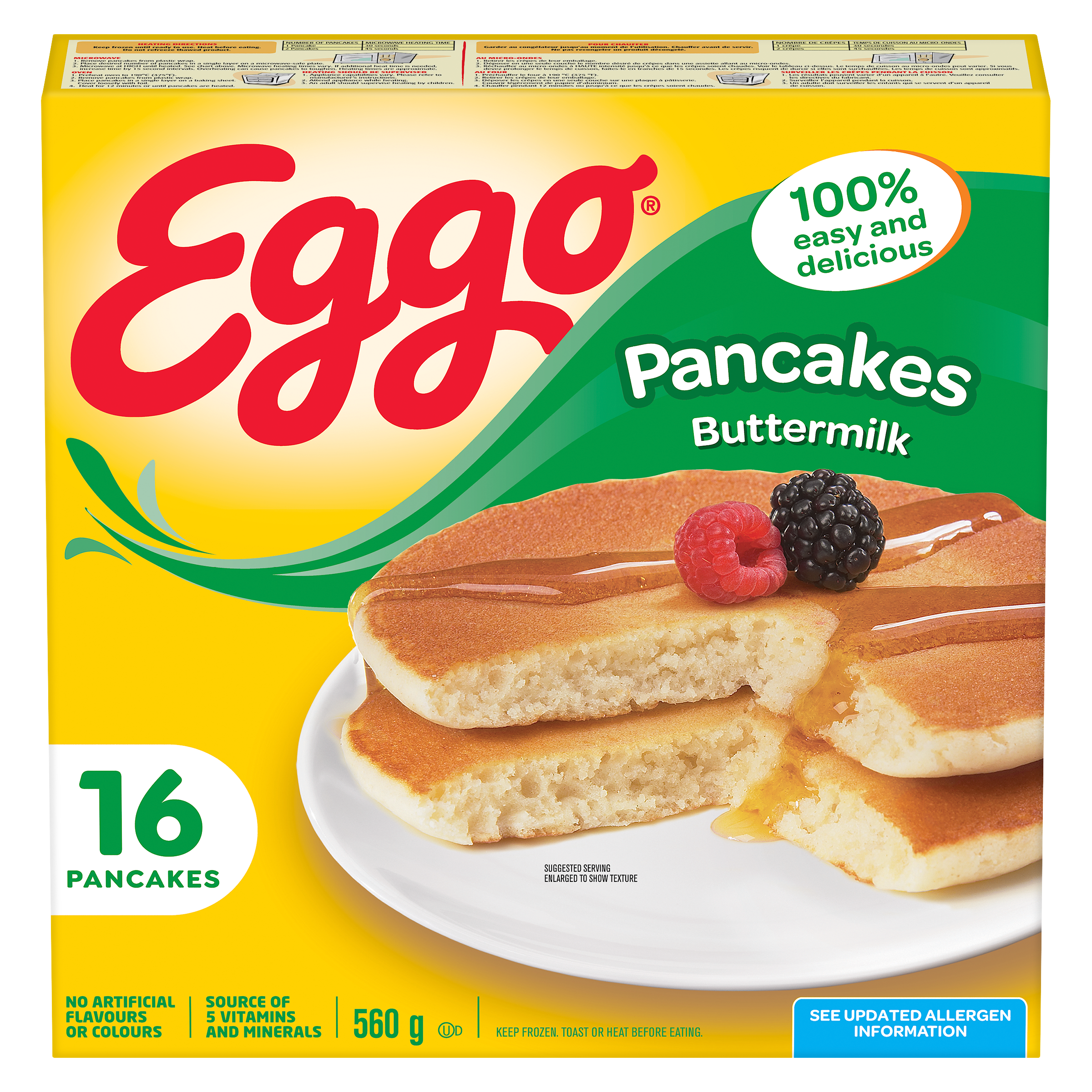 Kelloggs Pancakes Buttermilk 560 g, $1.43/100g