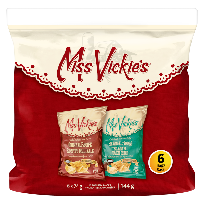 Kettle Chips Variety Pack, Original and Sea Salt & Malt Vinegar, 6 Count