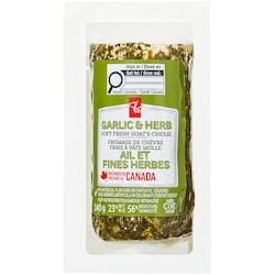 le Choix du Président Fromage de chèvre frais à pâte molle à l’ail et aux fines herbes 140 g, 4,64 $/100g