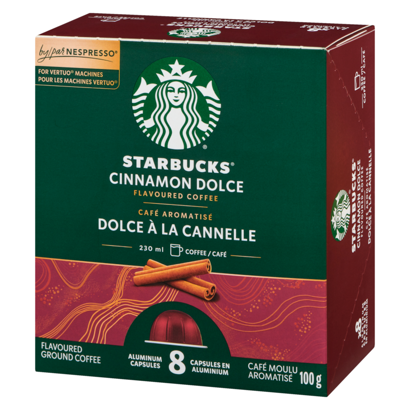 Flavoured Coffee Capsules Cinnamon Dolce, 8 Count