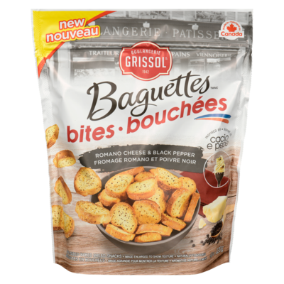 Grissol Baguette Bites, Romano Cheese & Black Pepper 120 g, $3.74/100g