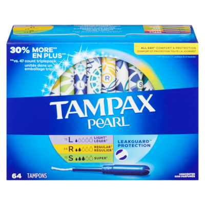 Tampax Tampons Variety Pack - Light Regular Super, 64 Count 64 ea, $0.36/1ea