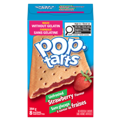 Kellogg’s Tartelettes sans glaçage à saveur de fraises Pop-Tarts 384 g, 0,78 $/100g