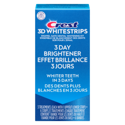 Crest 3dwhitestrips 3 Day Brightener At-Home Teeth Whitening Kit, 3 Treatments, Whiter Teeth In 3 Days 3 ea, $5.33/1ea