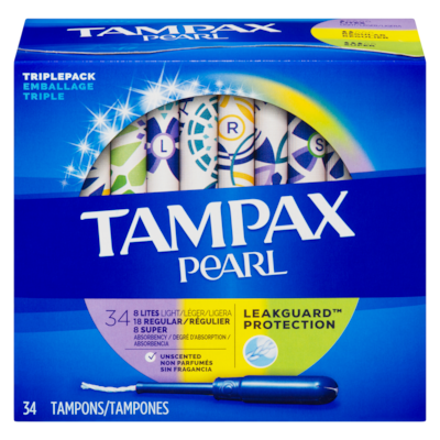 Tampax Tampons emballage triple 34 ea, 0,44 $/1ch