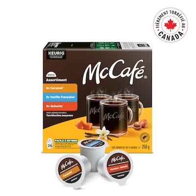 McCafé Capsules K-Cup assortiment de cafés aromatisés, torréfaction moyenne 24 ea, 1,33 $/1ch