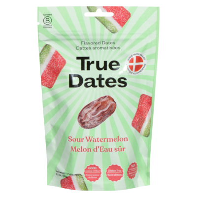 True Dates Dattes aromatisées melon d'eau sûr 100 g, 6,29 $/100g
