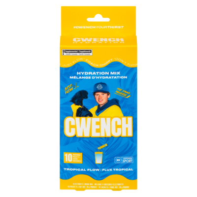 CWENCH Electrolyte Drink Mix Powder Hydration Mix Tropical Flow 10 ea, $2.10/1ea