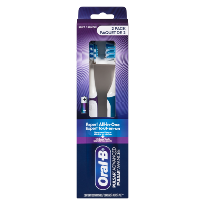 Oral B Toothbrush, Expert All-in-One Battery, 2 Pack 2 ea, $8.50/1ea