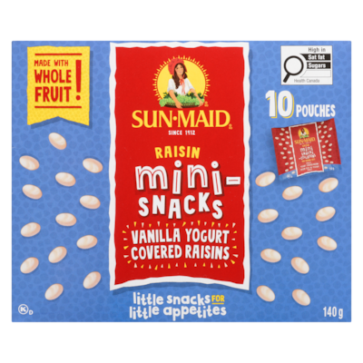 Raisin Mini-Snacks Vanilla Yogurt Covered Raisins