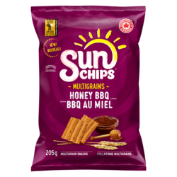 Sun-Chips Chips multigrains, barbecue au miel 205 g, 1,22 $/100g