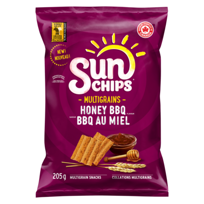Sun-Chips Chips multigrains, barbecue au miel 205 g, 2,68 $/100g