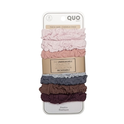 Quo Beauty Paquet de 8 élastiques épais incassables de couleurs neutres 1 ea, 12,99 $/1ch
