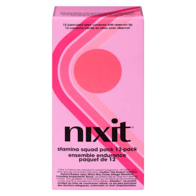 Nixit Condoms lubrifis en latex avec réservoir ensemble endurance 12 ea, 1,25 $/1ch