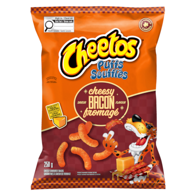 Cheetos Cheesy Bacon Puffs 250 g, $2.20/100g