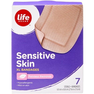 Life Très grands pansements pour peau sensible 7 ea, 0,61 $/1ch
