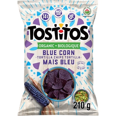 Tostitos Blue Corn Tortilla Chips 210 g, $1.90/100g