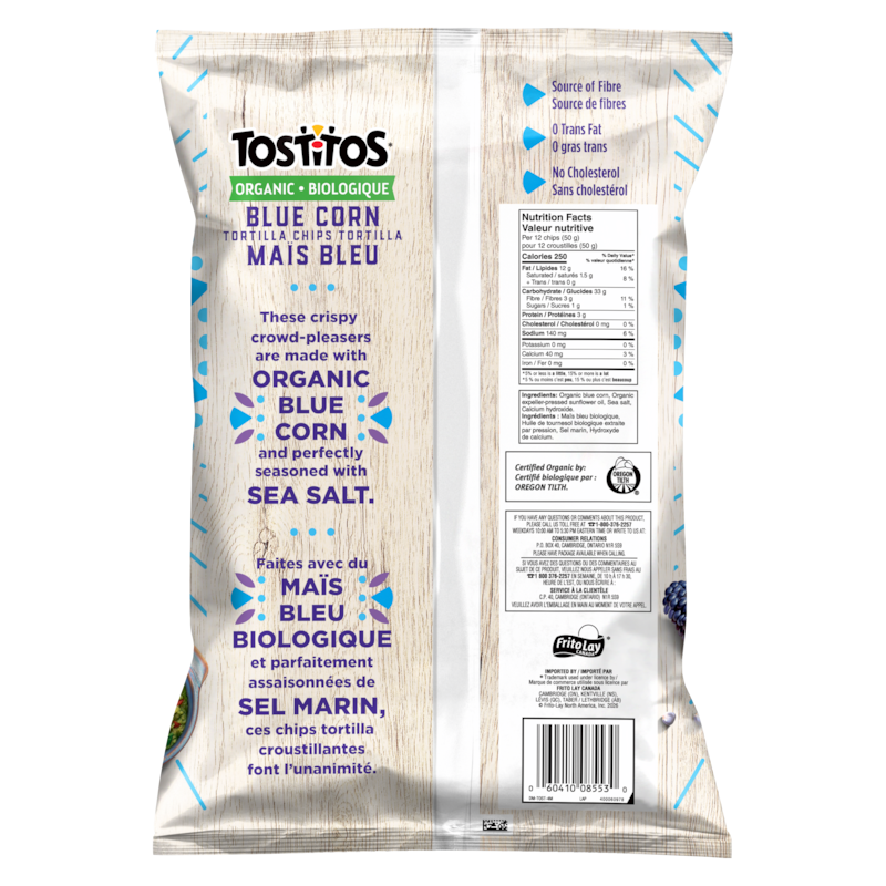 Organic Tortilla Chips, Blue Corn