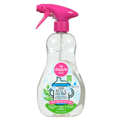 Dapple Foaming Bottle and Dish Spray, Fragrance Free 500 ml, $2.20/100ml