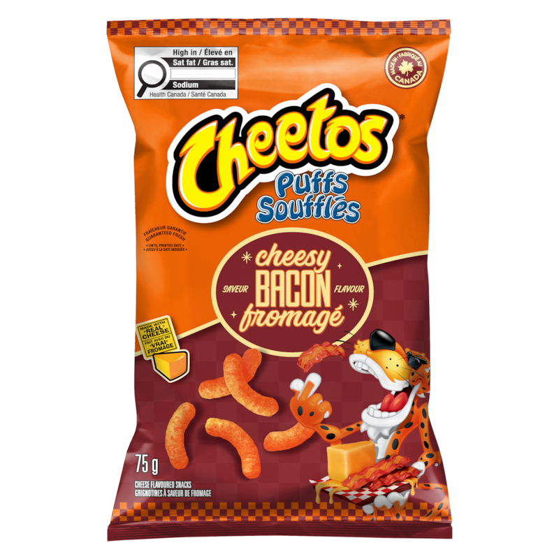 Puffed Corn Snacks, Cheesy Bacon