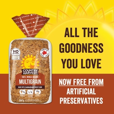 Country Harvest Multigrain Sliced Bread 600 g, $0.67/100g