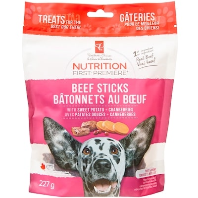 le Choix du Président Bâtonnets au bœuf Nutrition première pour chiens adultes de toutes tailles 227 g, 3,96 $/100g