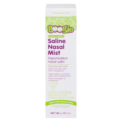 Boogiewipes Vaporisateur nasal salin à base de solution saline naturelle 89 g, 12,35 $/100g