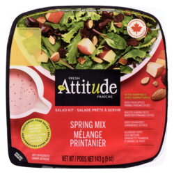 Attitude Fraîche Salade mélange printanier 143 g, 4,54 $/100g