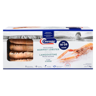 Clearwater Wild Caught Norway Lobster 1 kg, $2.70/100g