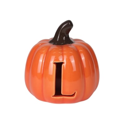 null 3.5-inch Battery-Operated Monogram Pumpkin - L 1 ea, $5.00/1ea
