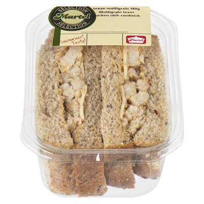 Martel Multigrain Texas Chicken Club Sandwich 190 g, $3.68/100g