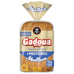 Gadoua MD Pain Grains entiers +Protéines 600 g, 0,92 $/100g