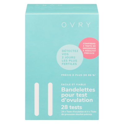 Ovry Bandelettes pour test d'ovulation 28 ea, 1,50 $/1ch
