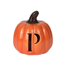 null 3.5-inch Battery-Operated Monogram Pumpkin - P 1 ea, $5.00/1ea